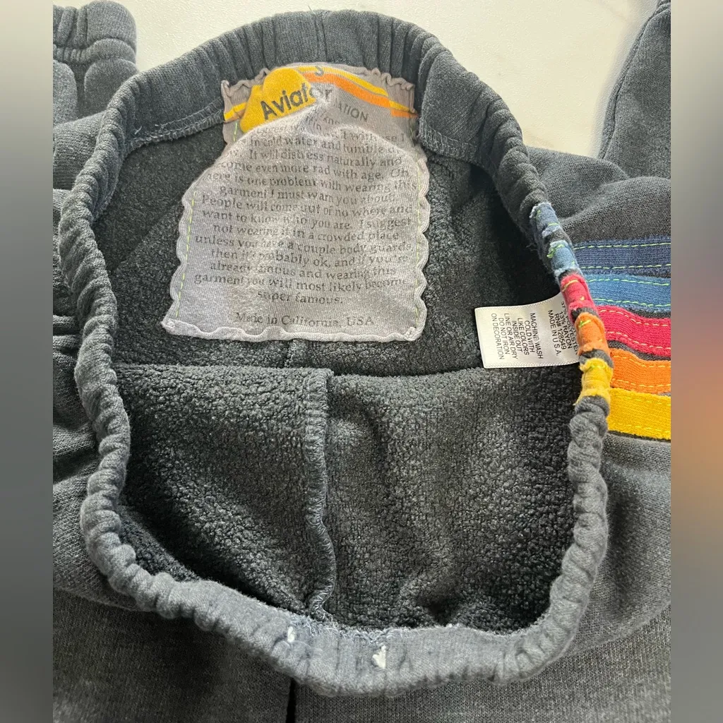 Aviator Nation Stripe Gray sweatpants size Small - Image 5