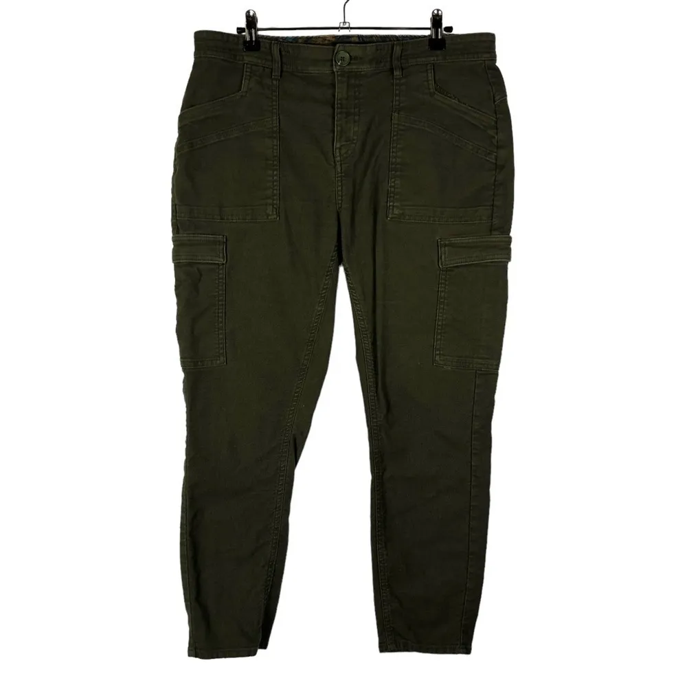 Prana Nikit Slate Olive Green Cargo Skinny Hiking Pants 12 - Image 3