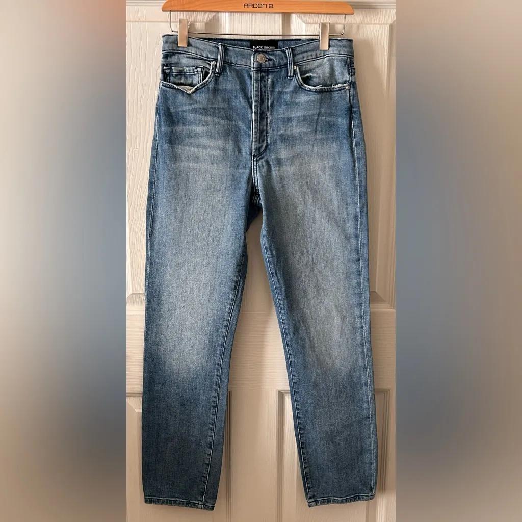 Black Orchid Women’s Size 27 Joan Straight High‎ Waist Jeans Come On Over - Image 5