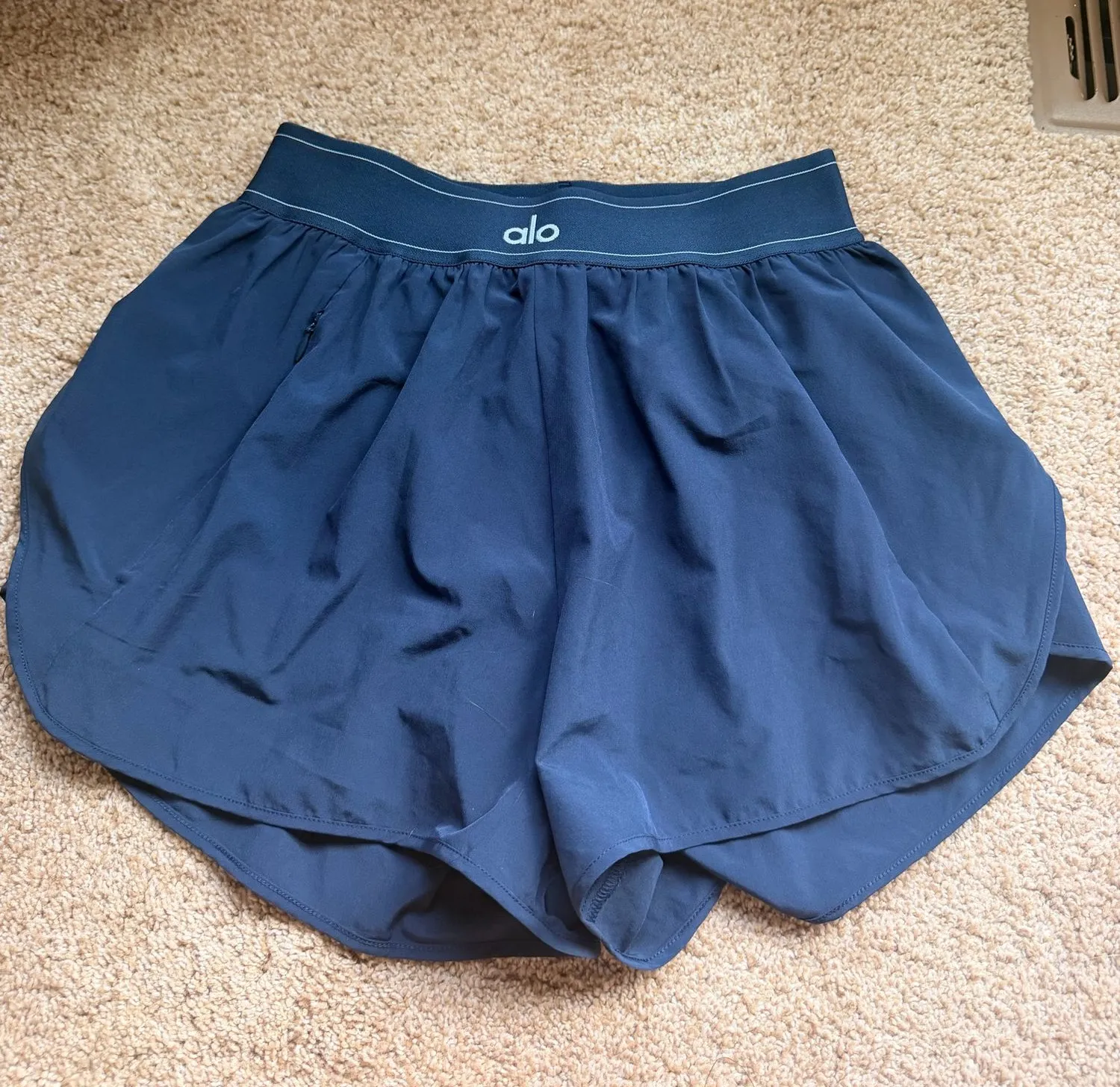Alo Match Yoga Point Shorts Blue - $50 (35% Off Retail) - From Tam