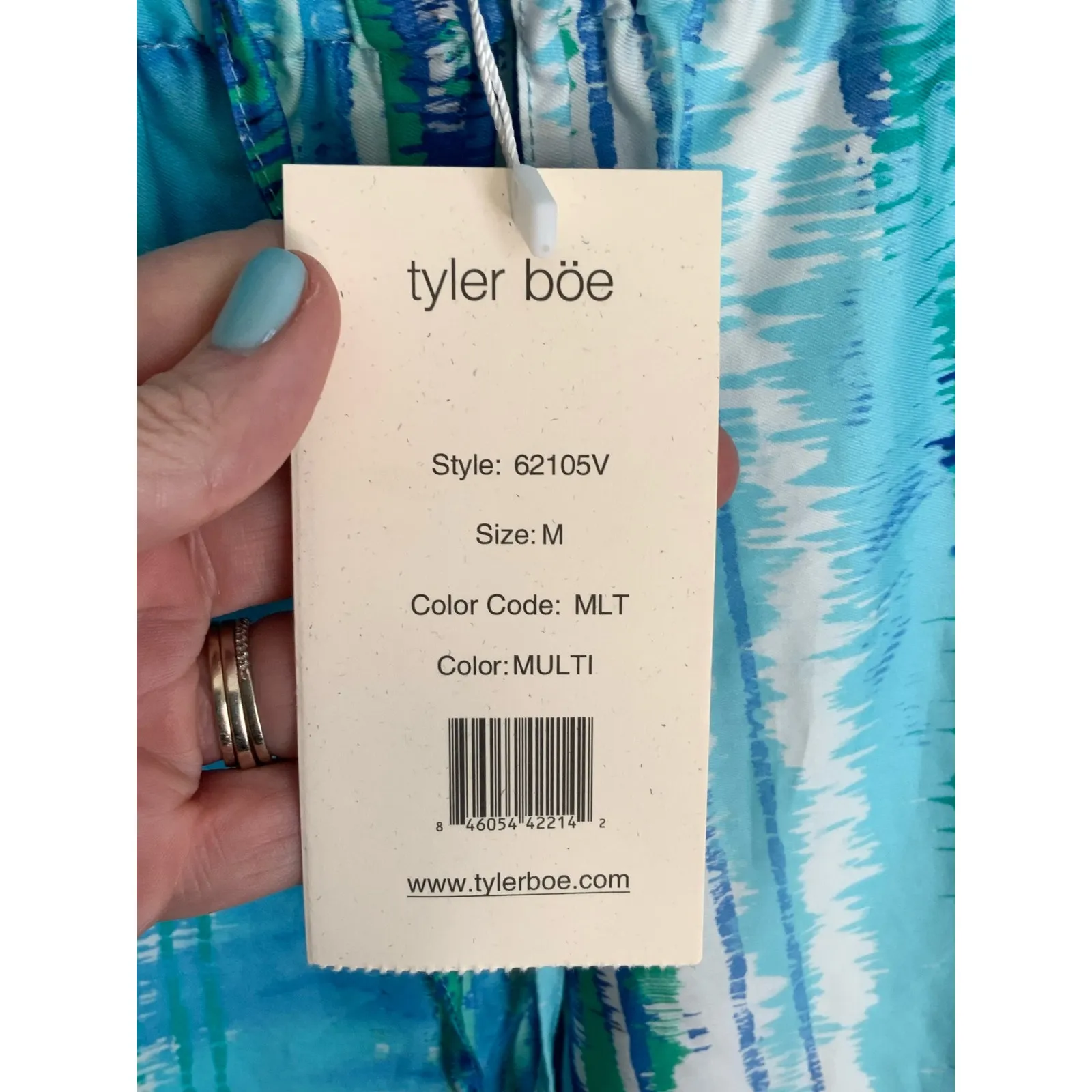 NEW TYLER BOE palmer‎ tie dye pant in multi Blue Size M - Image 4