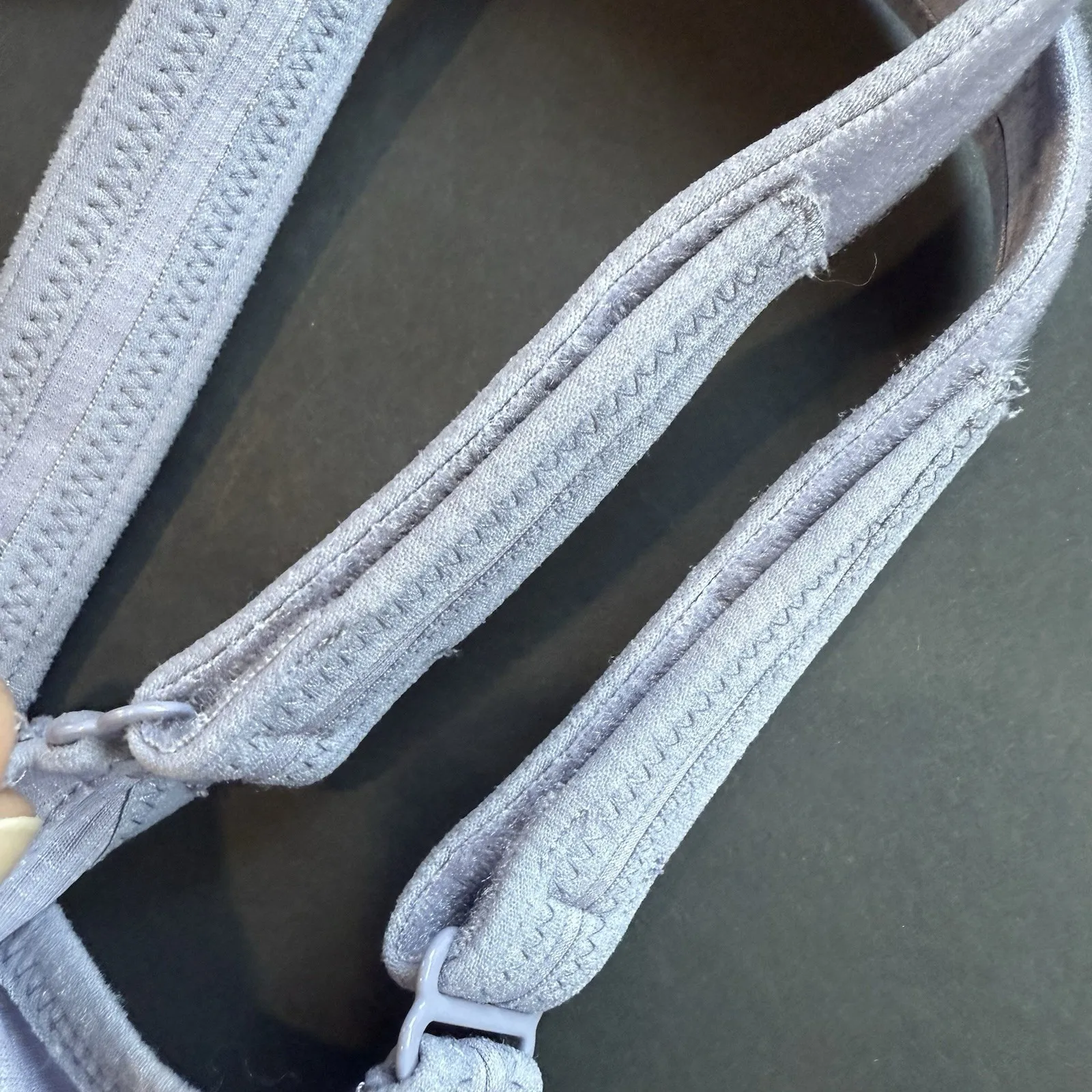 SheFit Ultimate Sports Bra Medium Max Support High Impact Zip 110002 Victorious Purple - Image 9