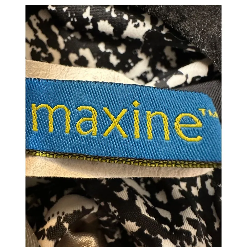 Maxine Black White Pattern Belted Tankini Bikini Top Size 20w - Image 3