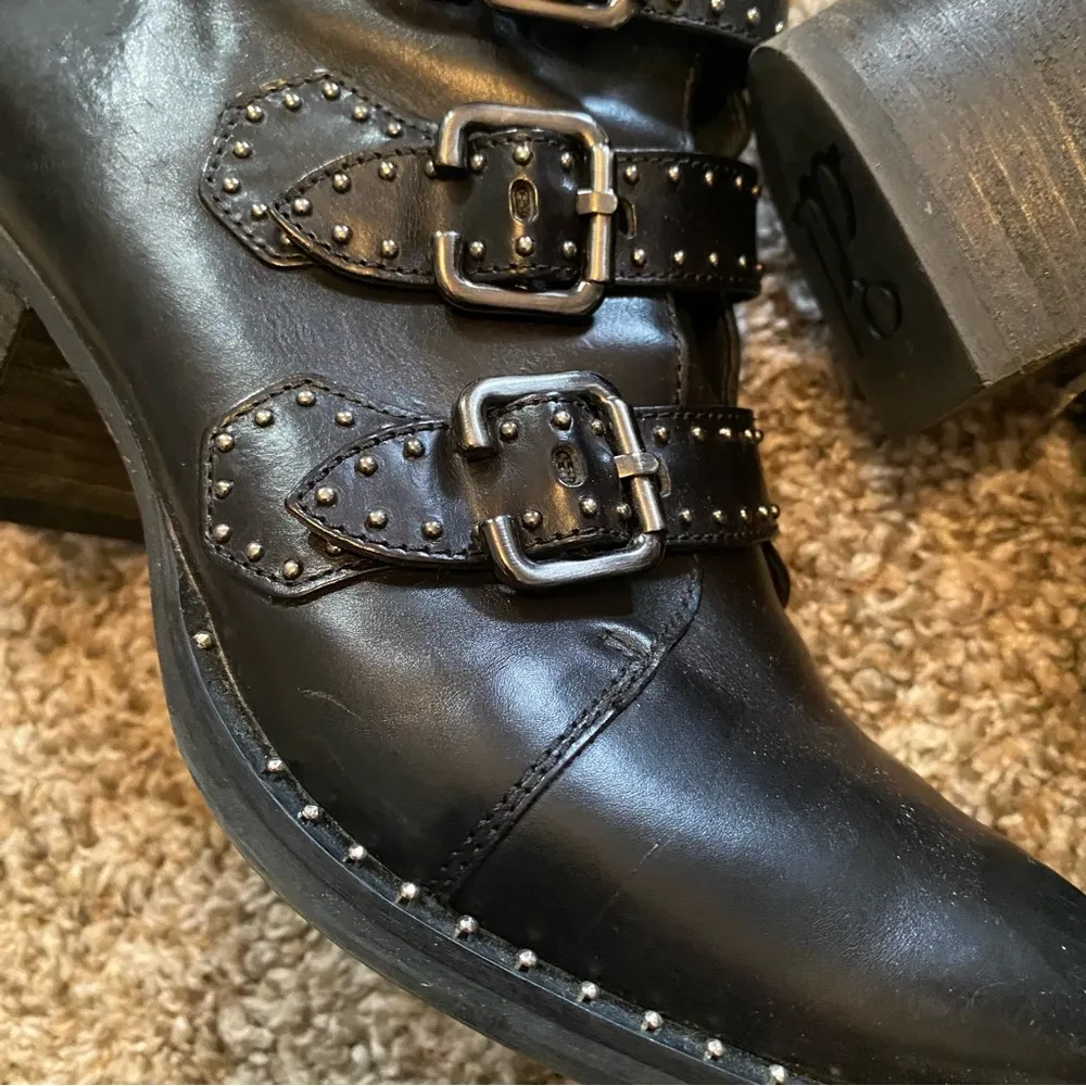 Paul Green Black Leather Ankle Boots Boot Size 6 - Image 13