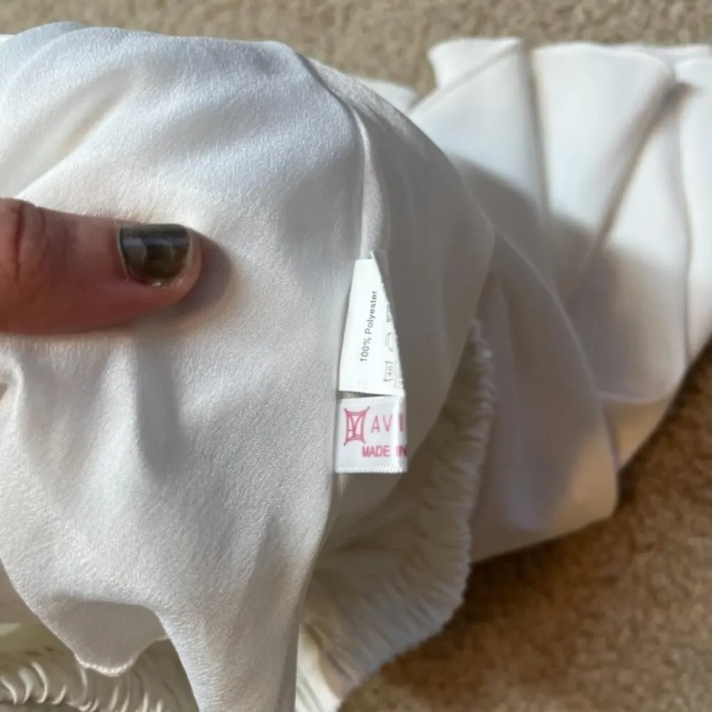 Avidlove Pleated Skater Basic High Waisted Ruffles Flared Mini Skirt Women's S White - Image 5