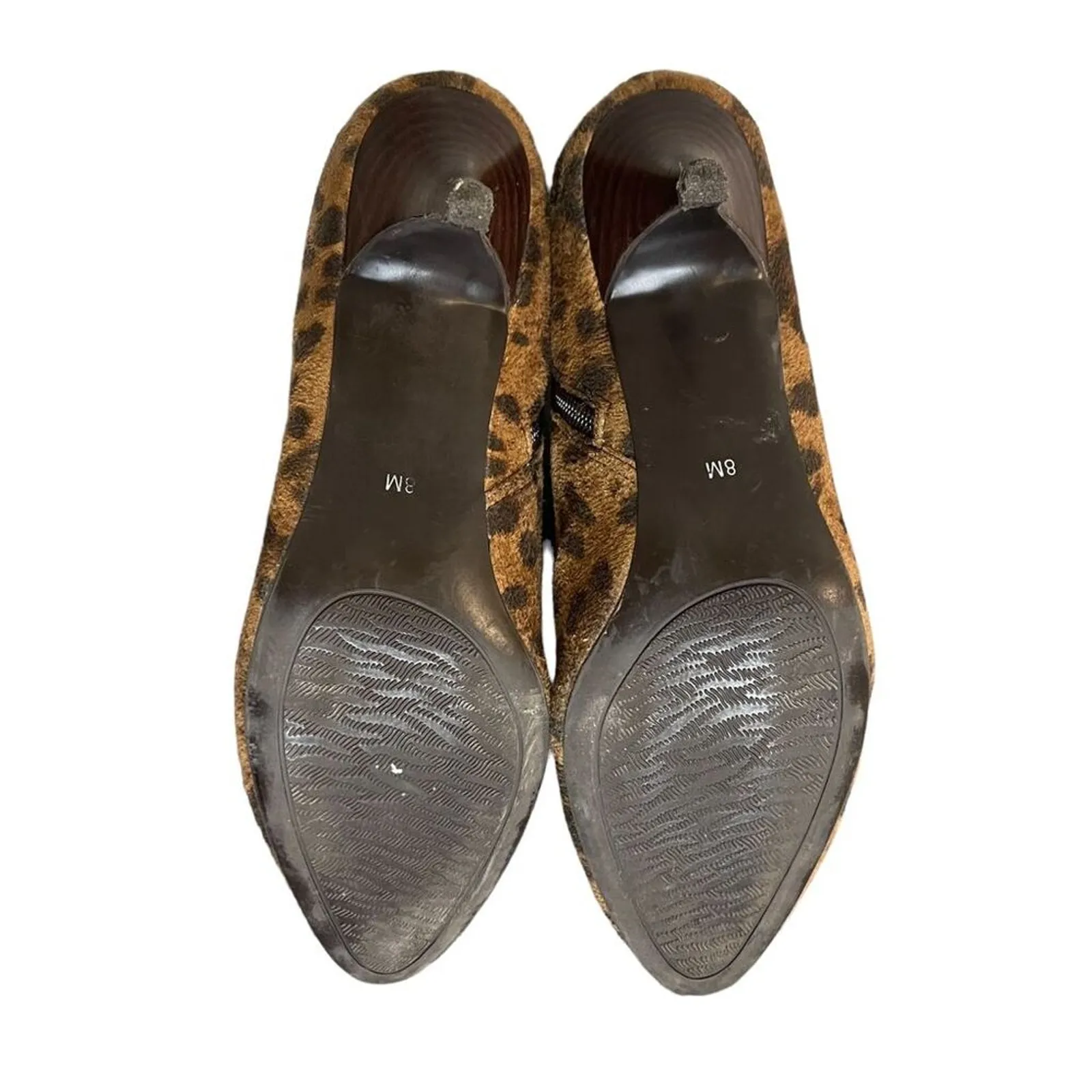 Impo Nevada Women's Brown Animal Print Kitten Heel Ankle Booties Zip Size 8M - Image 9