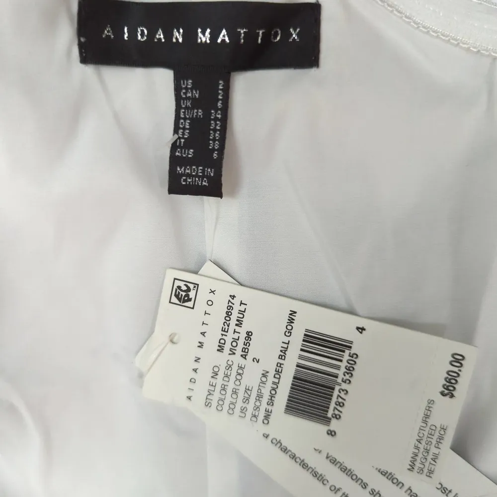 Aidan Mattox‎ Floral Print Crepe One-Shoulder Ball Gown Dress - Image 13