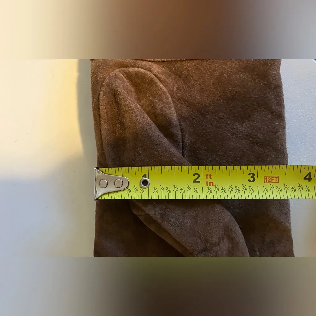 Women's Large Brown Leather Suede Gloves 40 Gram Thinsulate Driving - Image 6