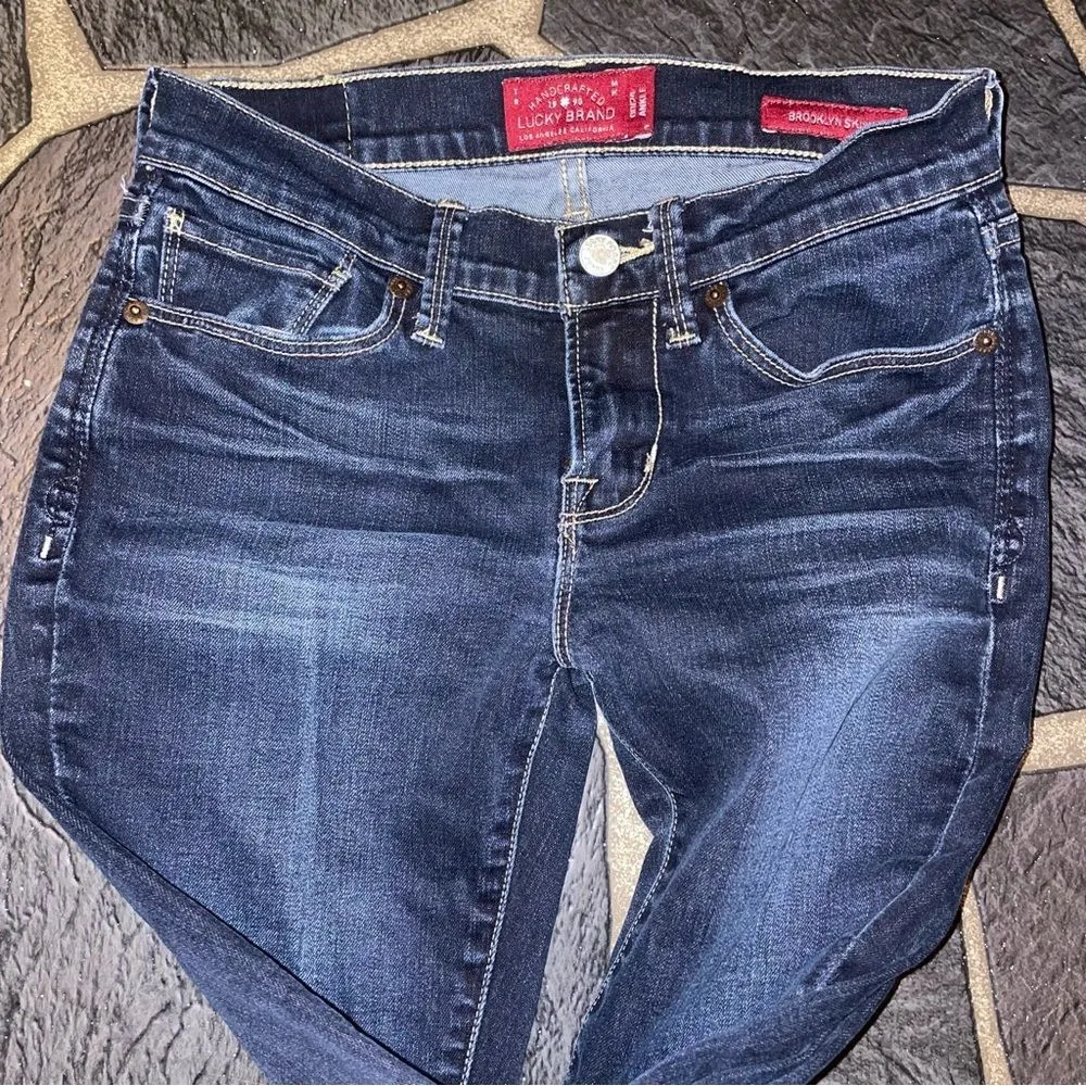 Lucky Brand Denim Dark Wash Ankle Brooklyn Skinny Jean Size 00 or 24 - Image 3