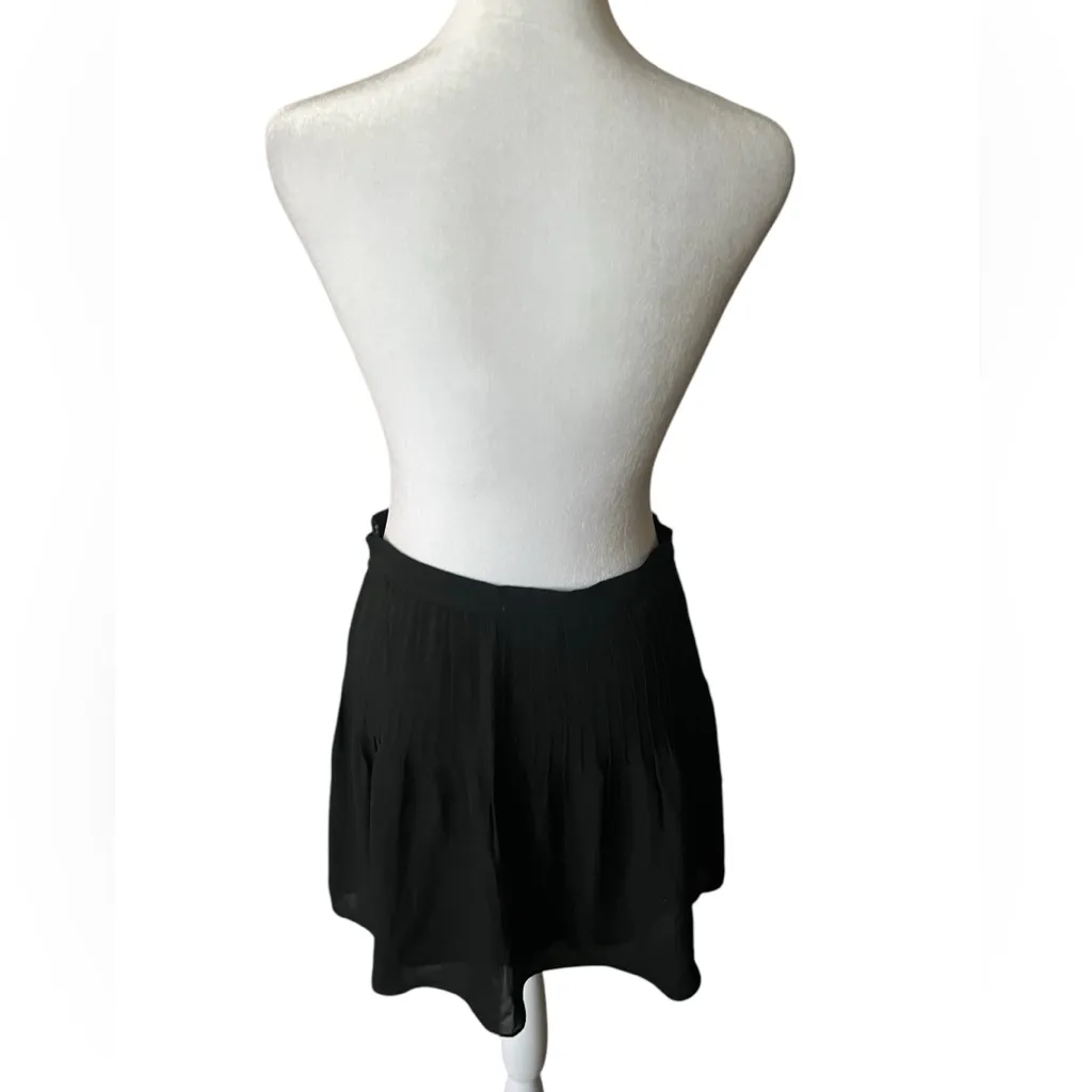 Black Pleated Mini Skirt - Image 4