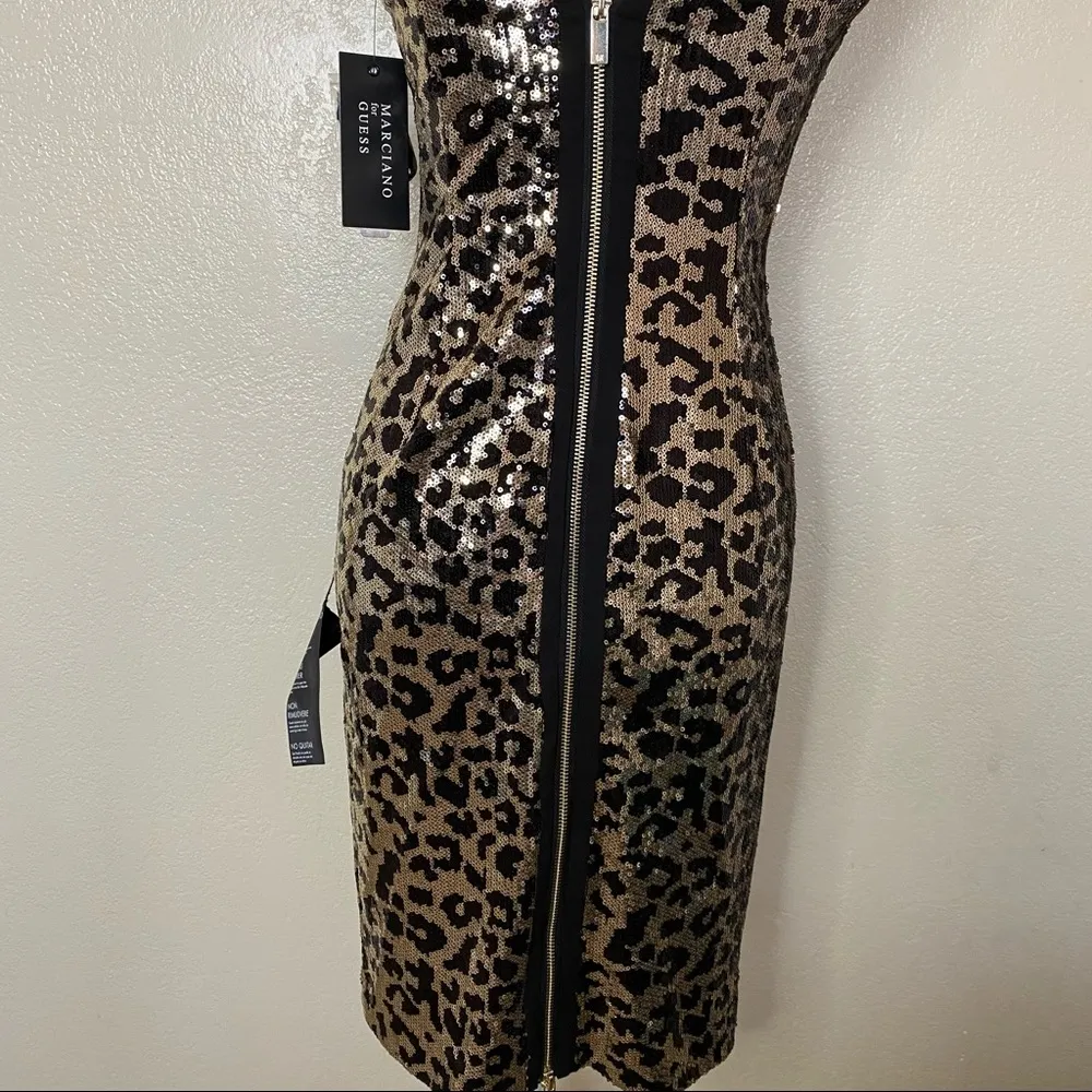 Guess by Marciano Gold/Black Leopard Lust Dress S - Image 8