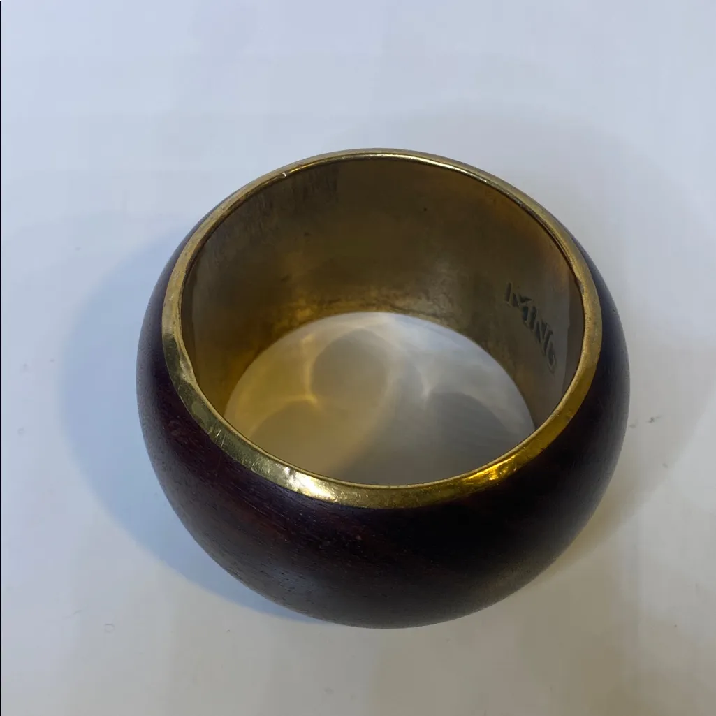 MNG dark brown wood bangle - Image 2