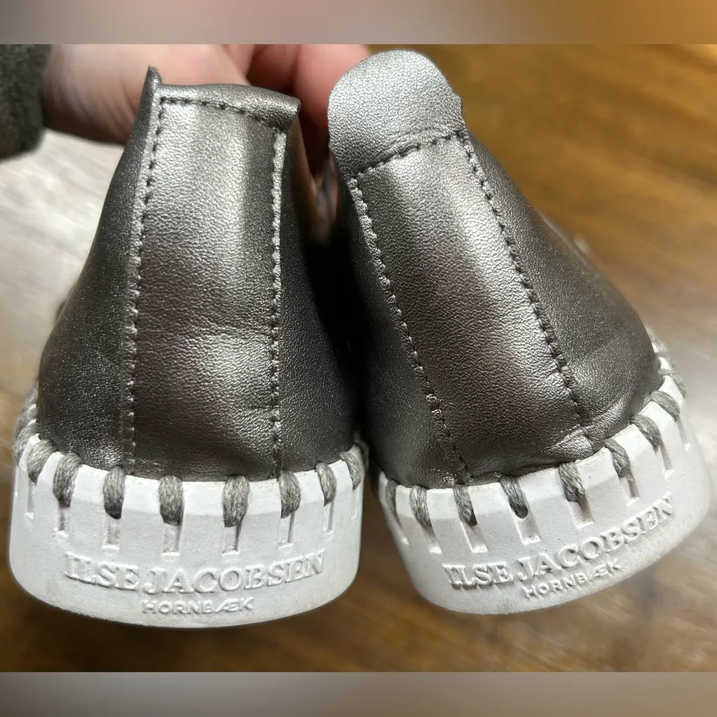 Ilse Jacobsen Size EU 37 US 6.5 Tulip Gun Metal Shoes Silver - Image 4