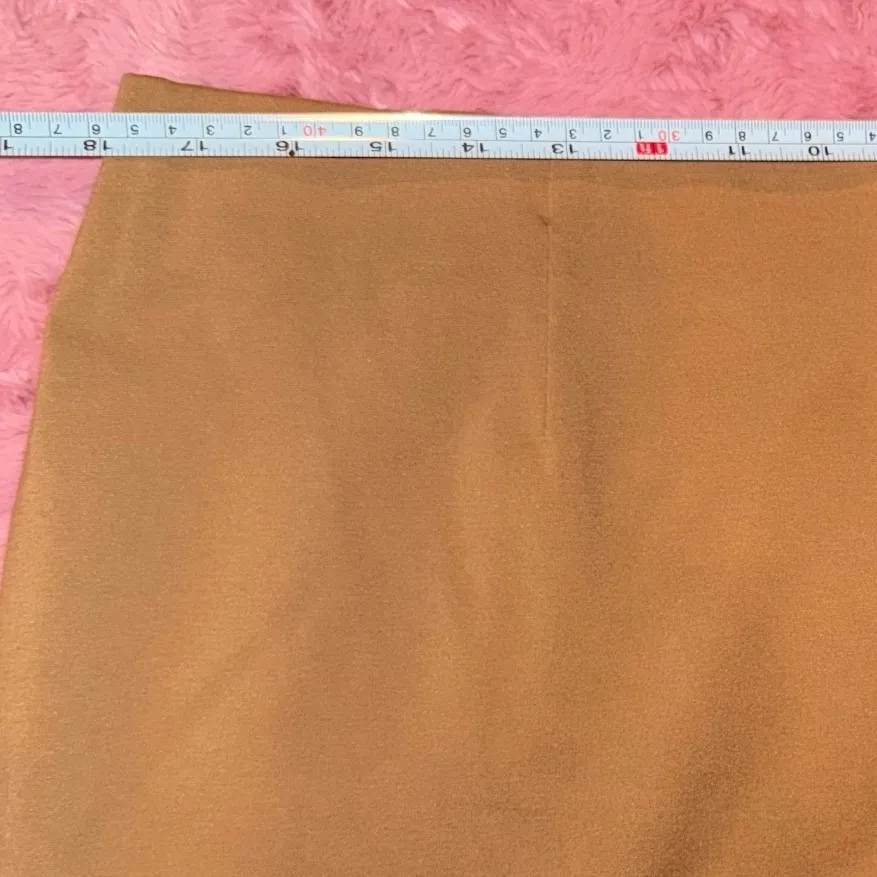 J. Jill Tan Linen Blend Midi Skirt Elastic Waist Casual Everyday Size Medium Size L - Image 4