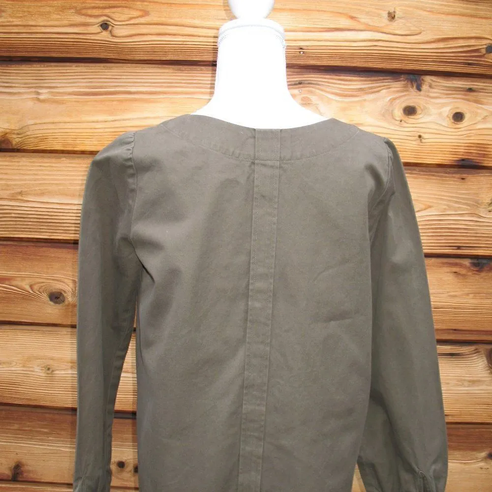 A.P.C. Army Green Cotton Twill Dress Green Size M - Image 6