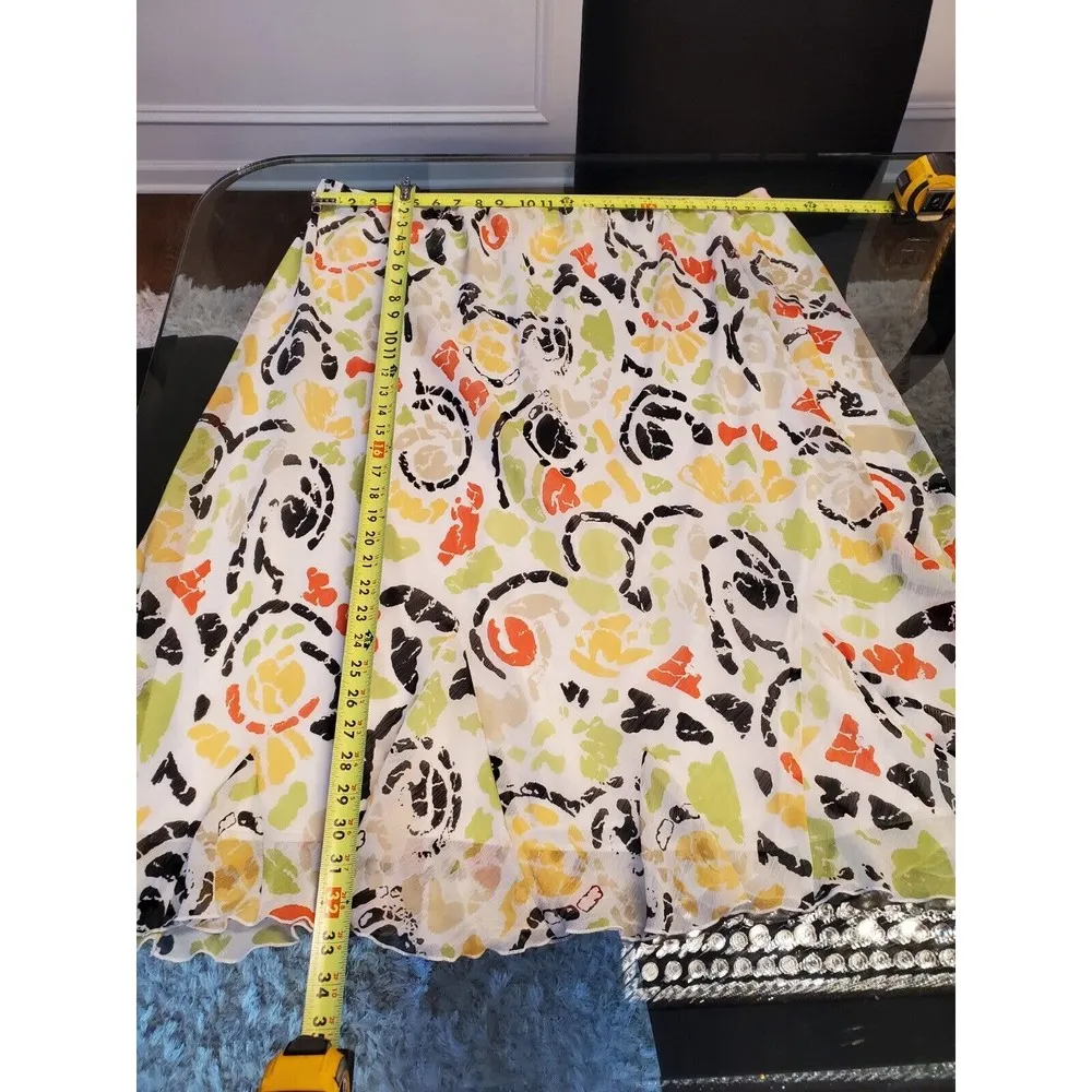 Cato Women's Multicolor 100% Polyester Straight Casual Knee Length Skirt 26/28W - Image 8