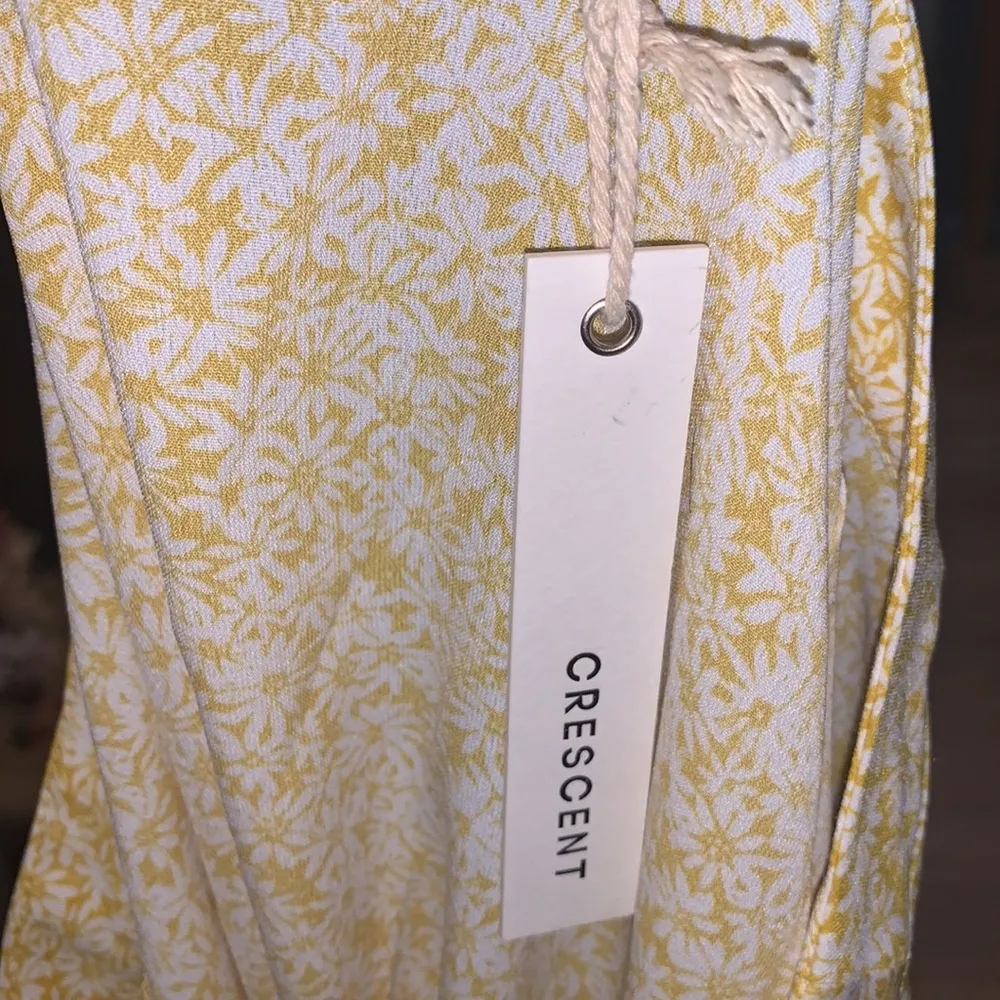 Crescent NWT  yellow floral maxi button Down skirt - Image 6