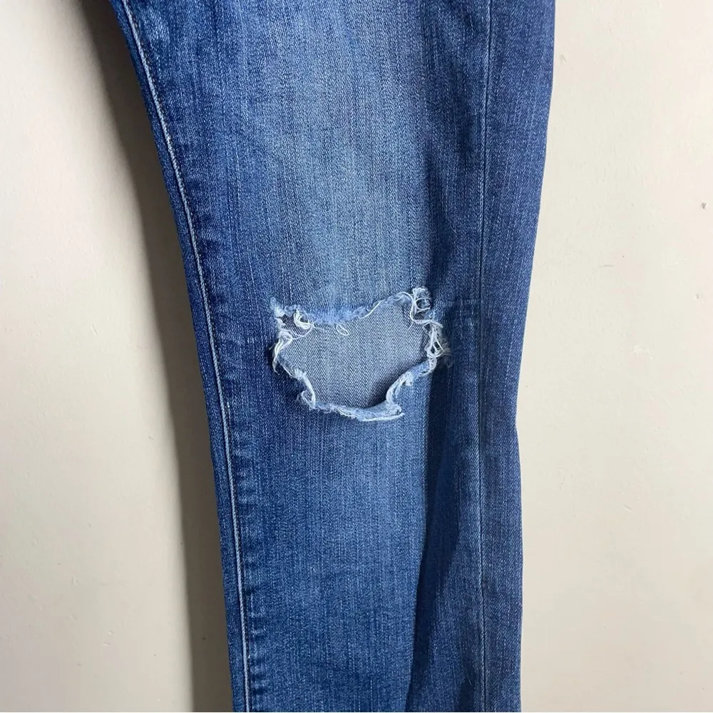 Banana Republic Slim Straight Jeans Frayed Hem Ripped size 28 Short - Image 6