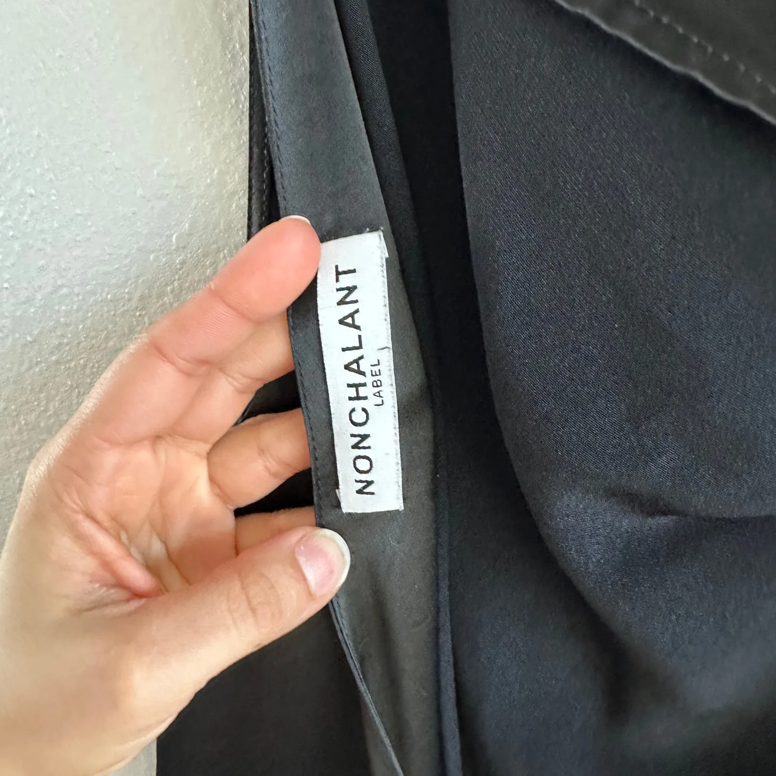 Nonchalant Jasmine Open Back Satin Jumpsuit Black Small - Image 10