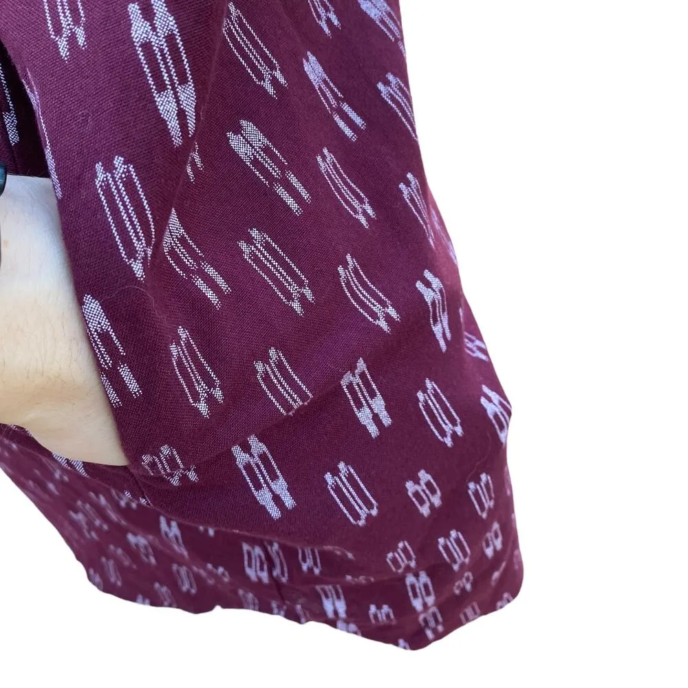 Beach Lunch Lounge Dress Burgundy Women's Size Extra Small - Image 8