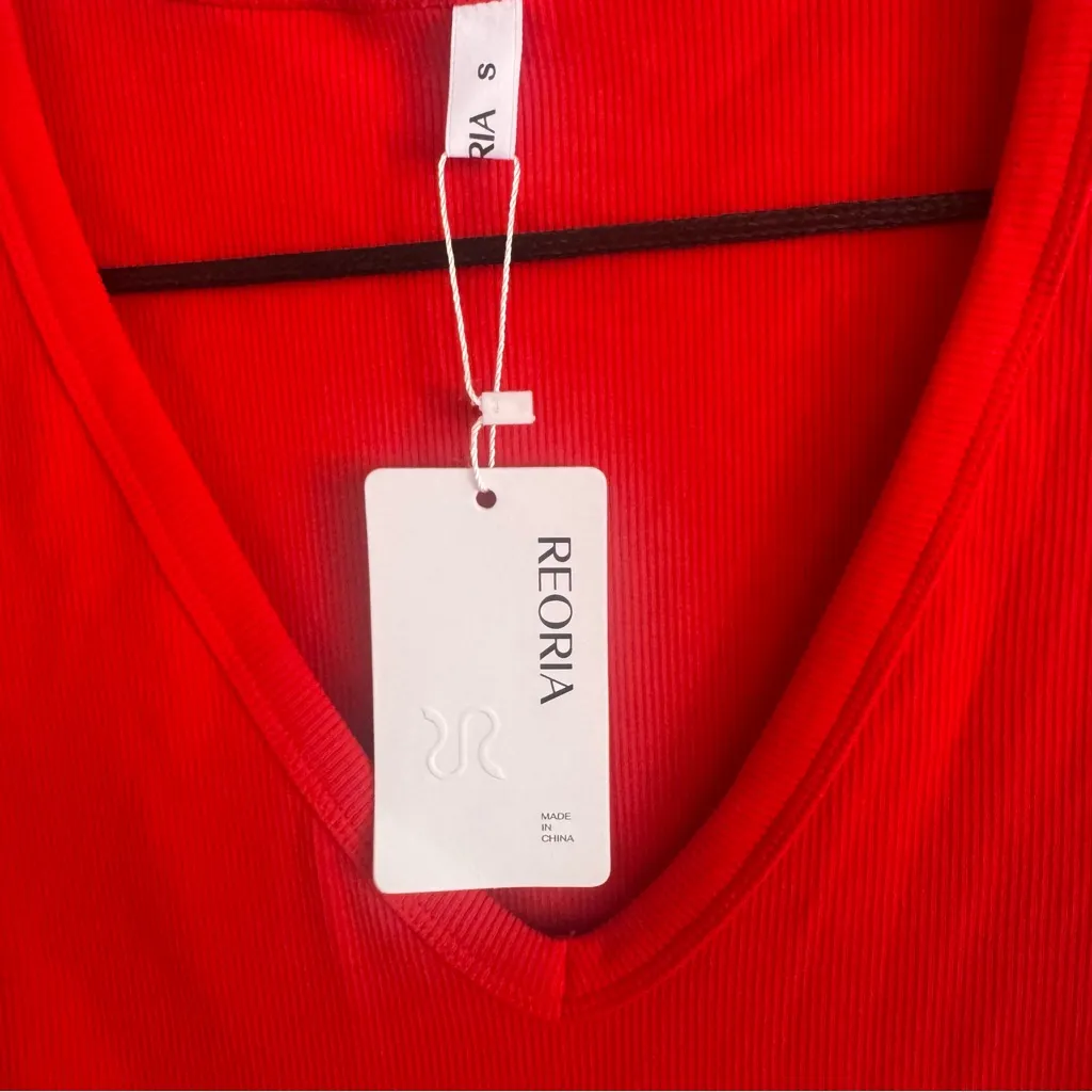 NWT Red Reoria Ribbed Bodysuit - Image 7