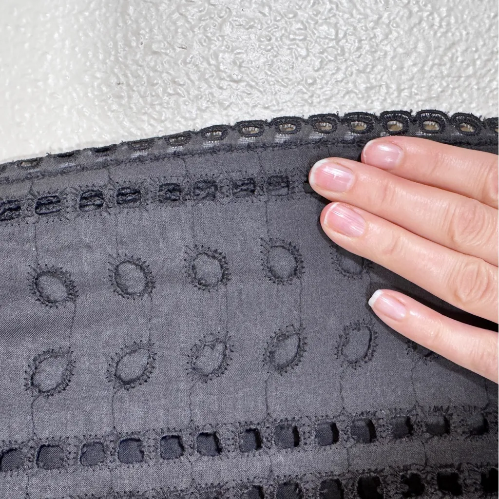 Anna Sui Black Eyelet Lace Trouser Dress Pants Womens 6 Whimsigoth Preppy Fall - Image 7