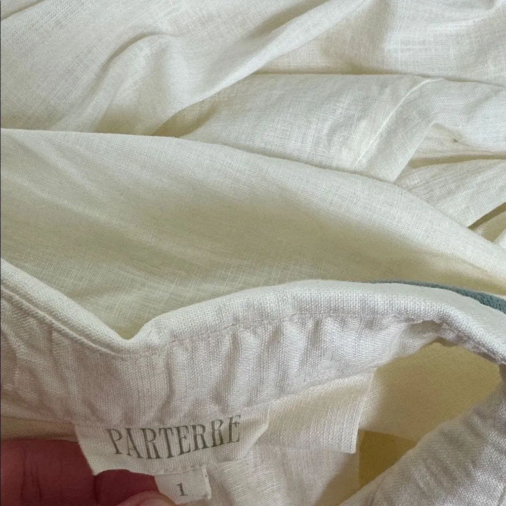 Parterre Parker Linen Midi Button down Dress 1 White - Image 5