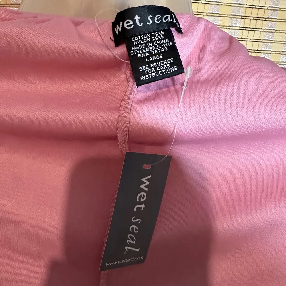 Wet Seal Pink Strapless Bustier Baby Doll Tank Top Mini Dress Lace Layers L NWT - Image 16