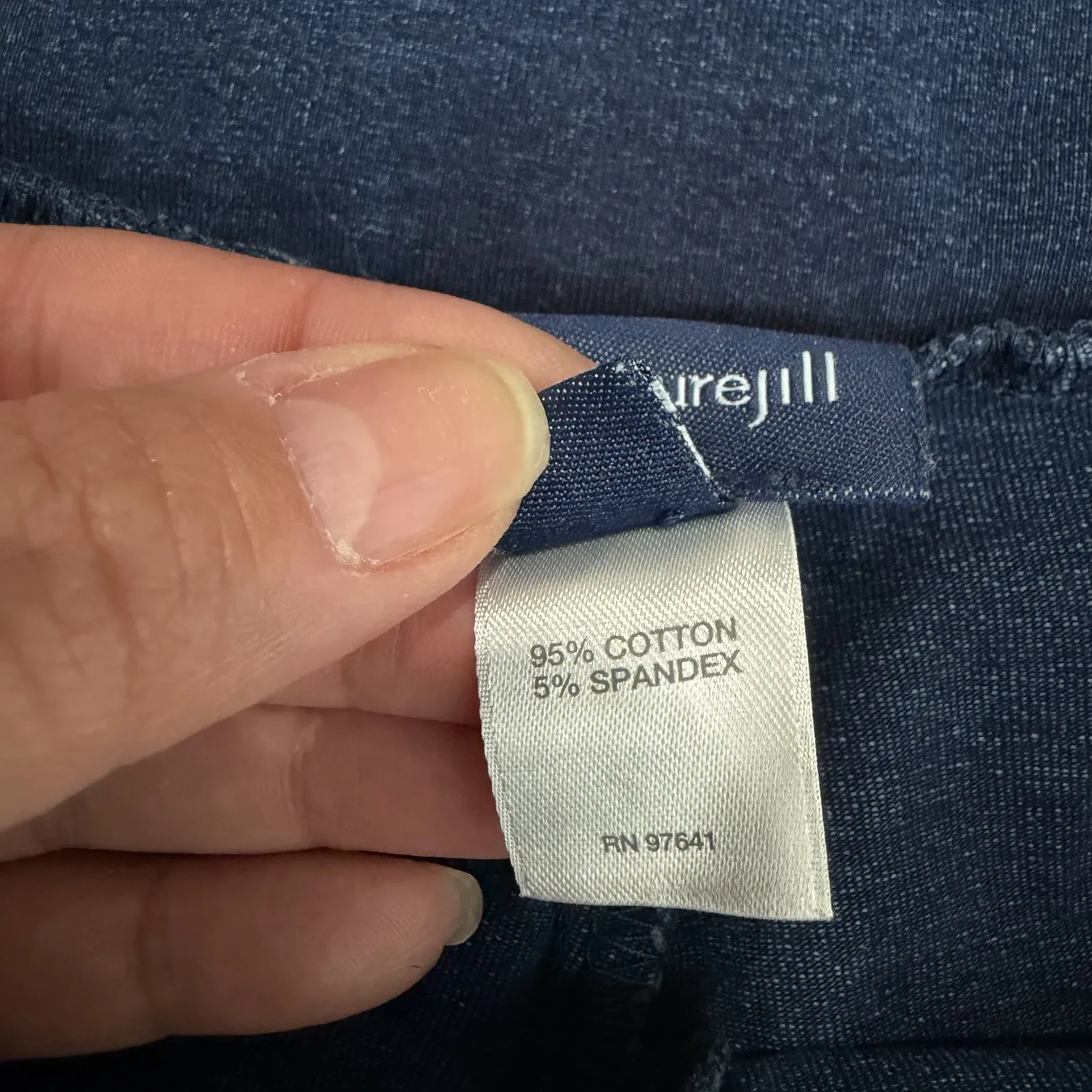 J. jill Pure Jill Indigo Ankle Legging Pull On Large Stretch Casual Blue - Image 4