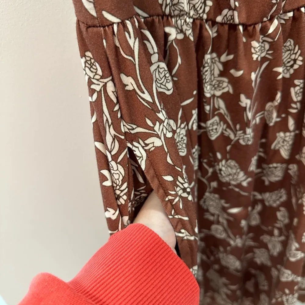 Brown Floral Dress - Image 3