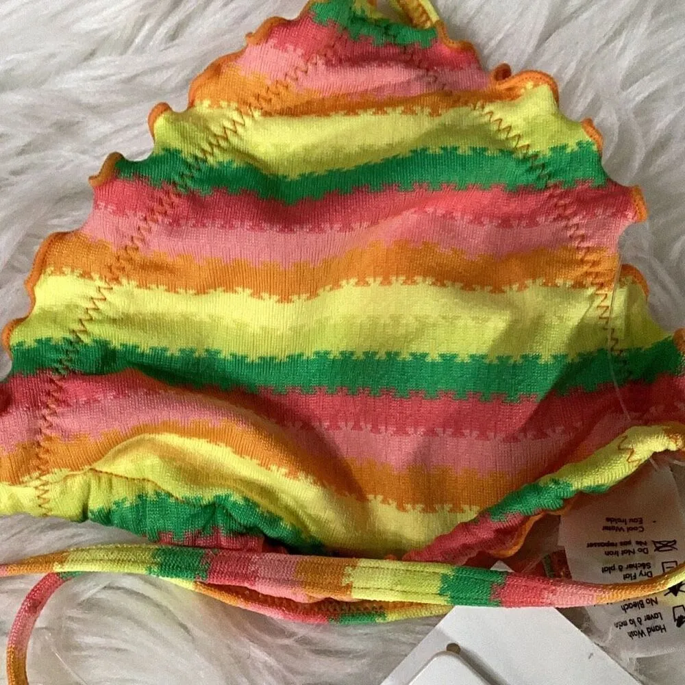 New. L*SPACE stripe bikini set. Maggie top/ Roger bitsy bottom. Small. Retails $ - Image 8