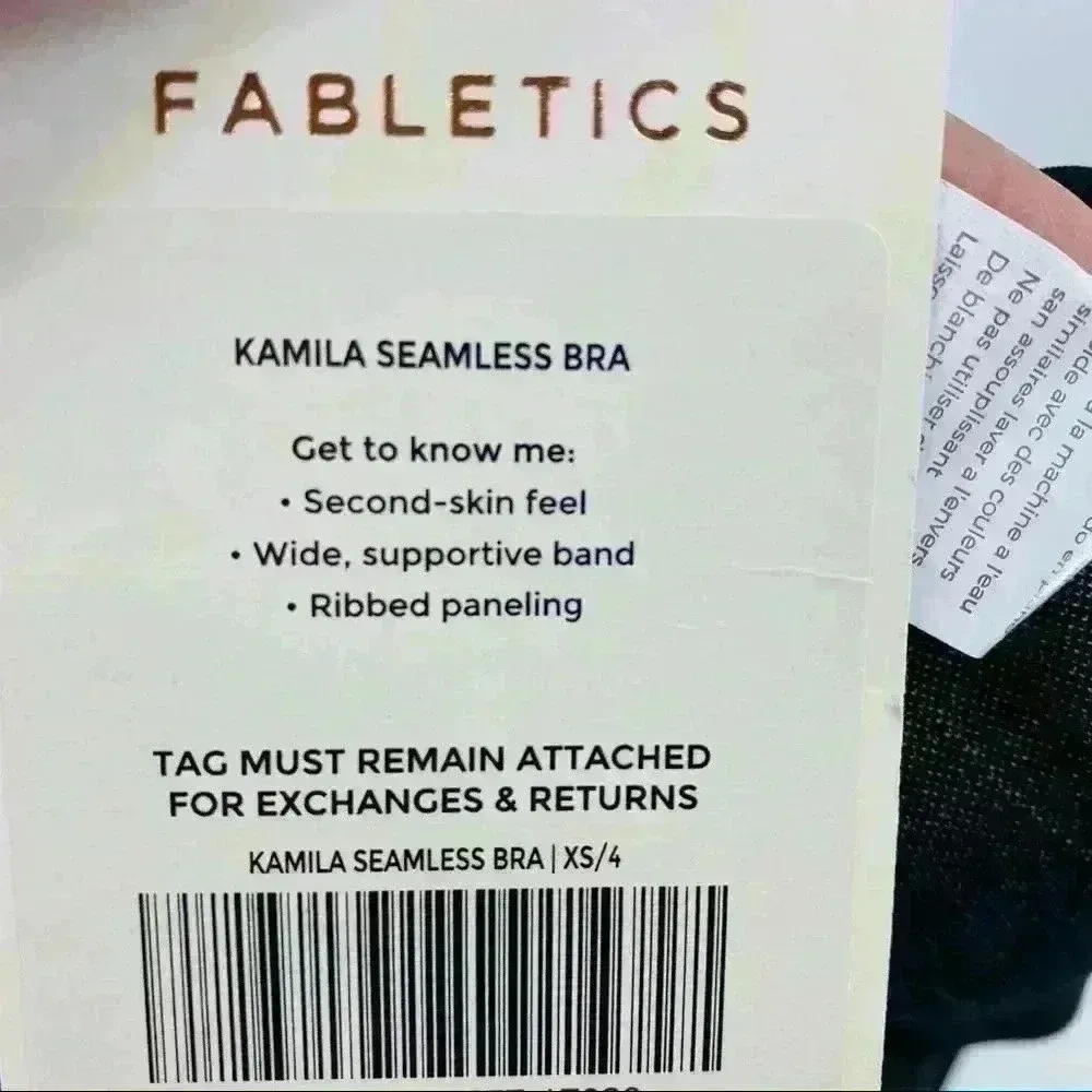 Fabletics Kamila Seamless Bra Women's XS Green Reptilia Black Stretch Athletic‎ - Image 8