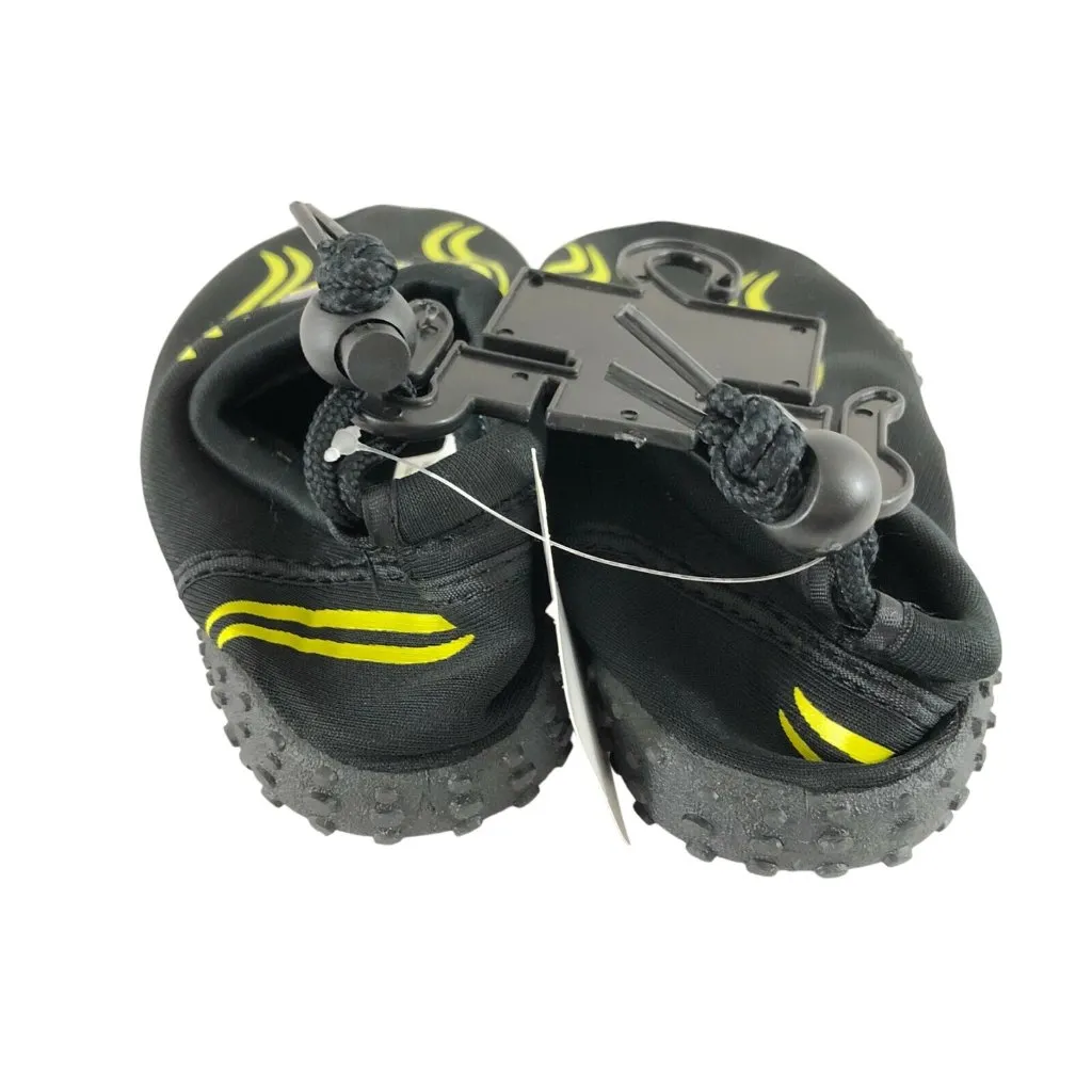 Easy USA Womens Water Shoes Slip On Mesh Drawstring Yellow Black Size 6 - Image 3