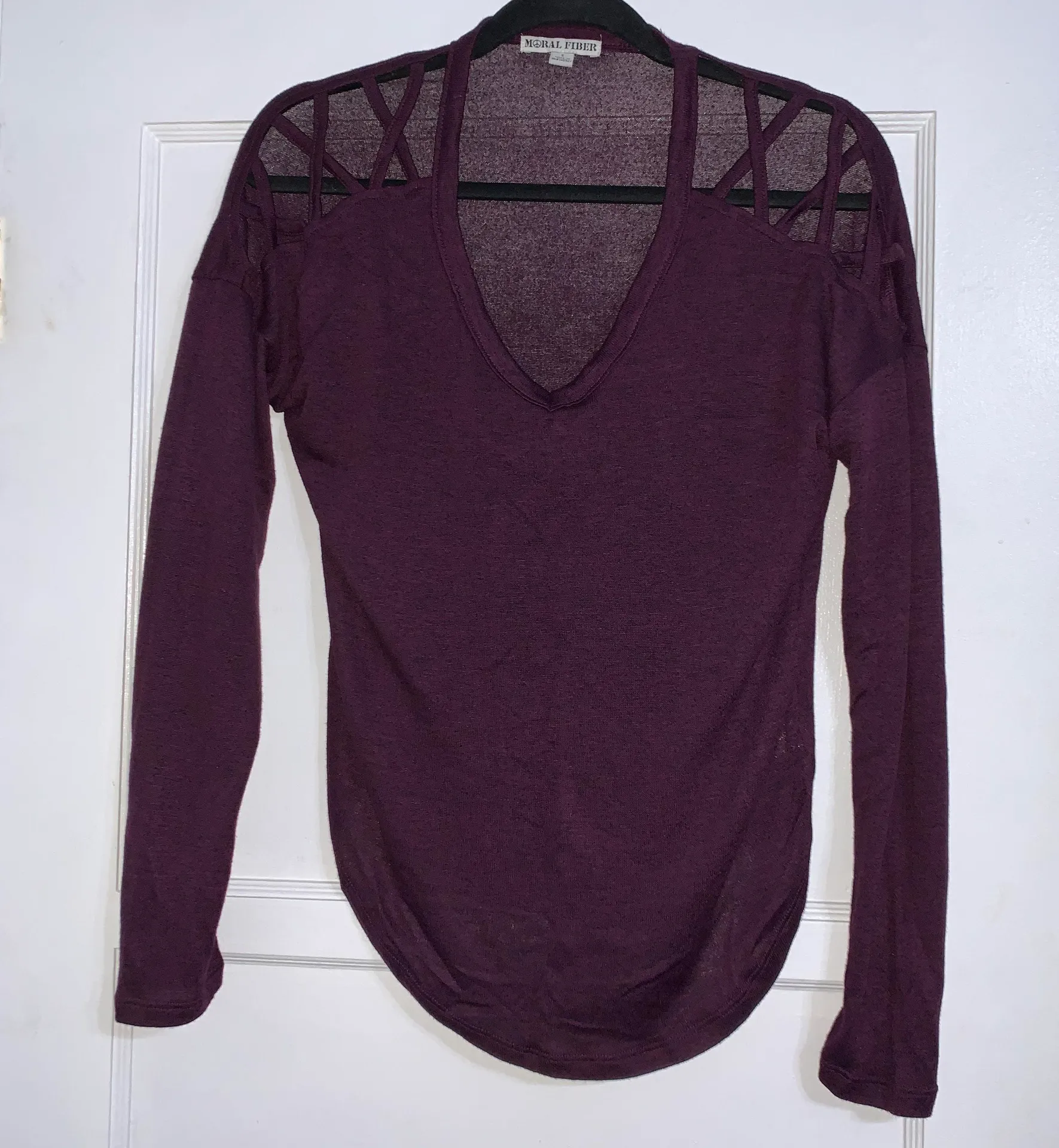 burgundy long sleeve - Image 2