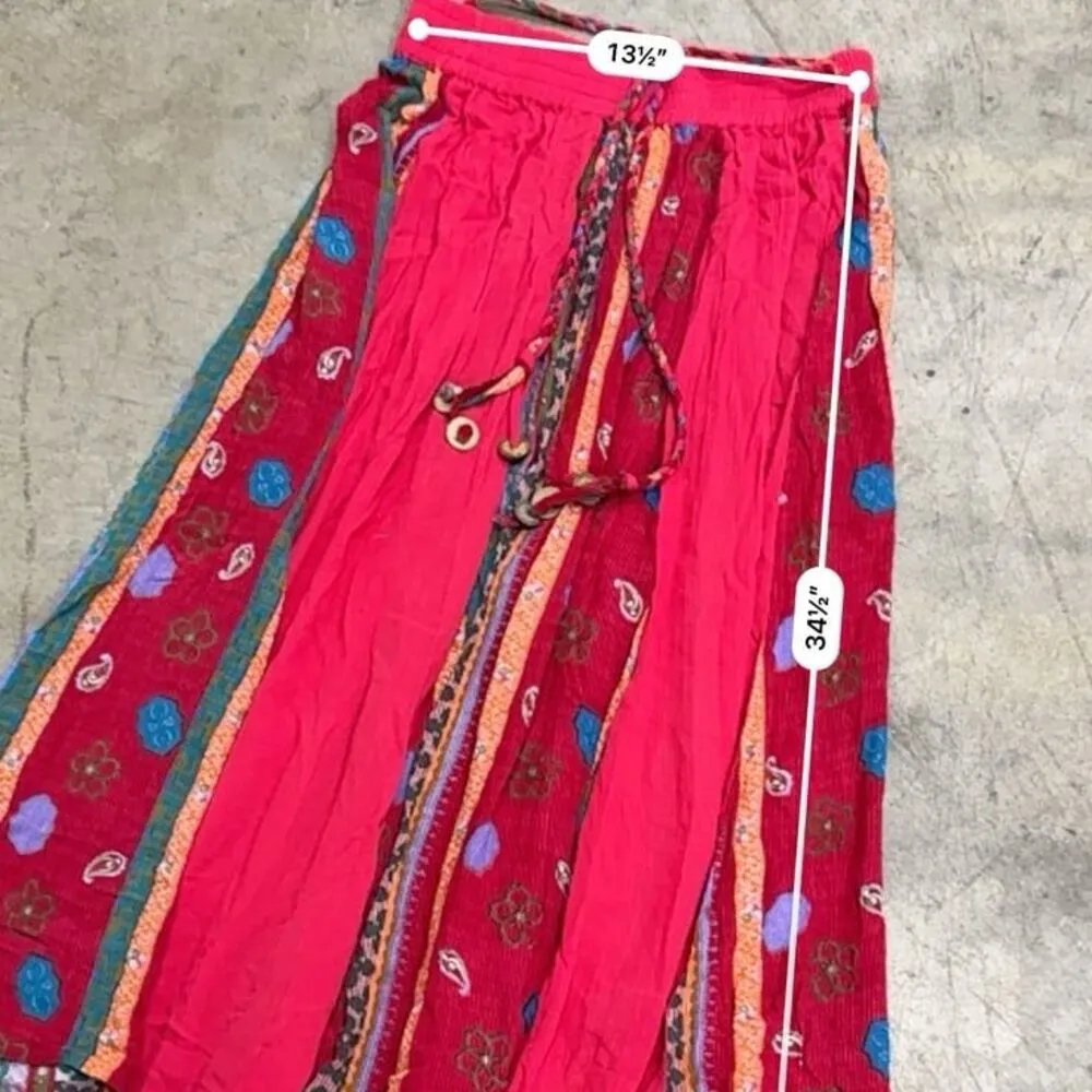 Vintage patterned indie bohemian floral patterned maxi skirt - Image 2