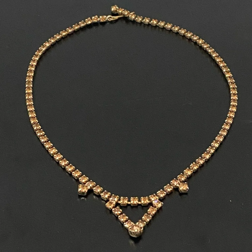 Vintage Unsigned Amber Brown Gold - Image 2