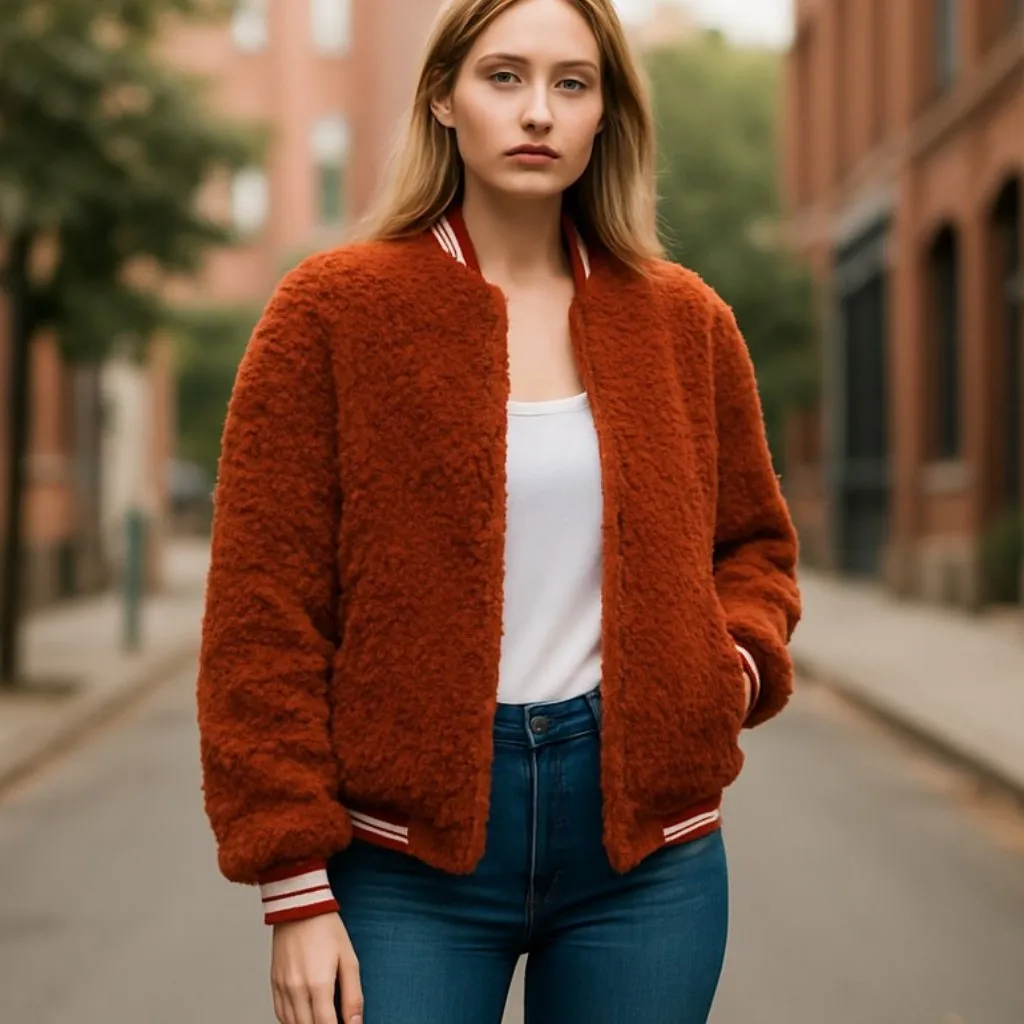 NWT Jessica Simpson Kataleya Long-Sleeve Faux-Fur Cozy Bomber Jacket - Image 2