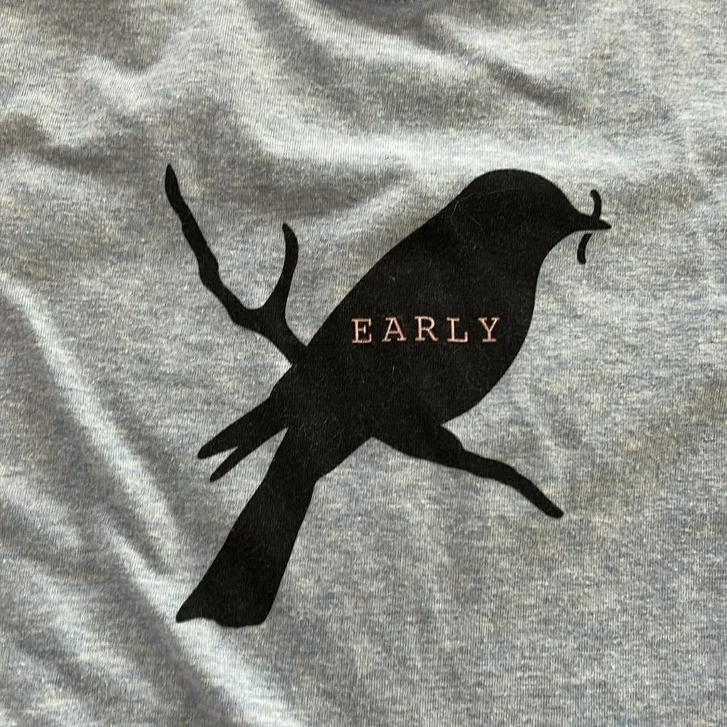 Prana early bird gets the worm print tank top racer back small organic cotton - Image 3