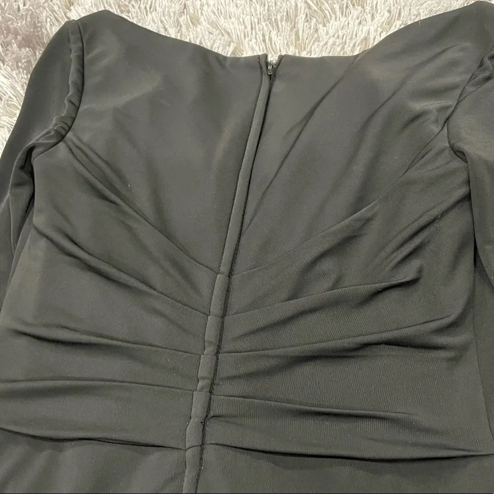 La Femme 29044 V Neck Faux Wrap Gown Thigh Slit Jersey Dress 6 ALTERED - Image 6