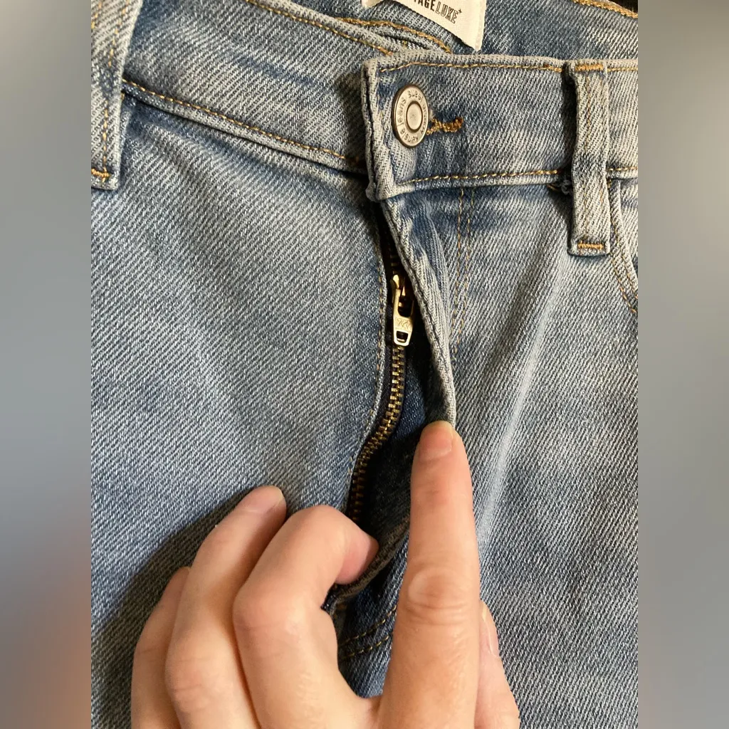 Kensie Vintage Luxe Light Wash High Rise Skinny Raw Edge Hem Denim Jeans #S - Image 8