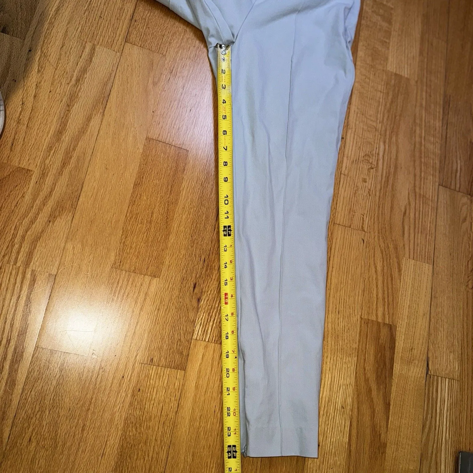 Theory Women’s Alettah Approach Cropped Pants Slim Leg Preppy Trousers Gray 4 - Image 8