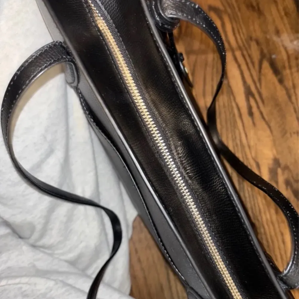 Kate Spade Black Structured Leather Tote - Image 3