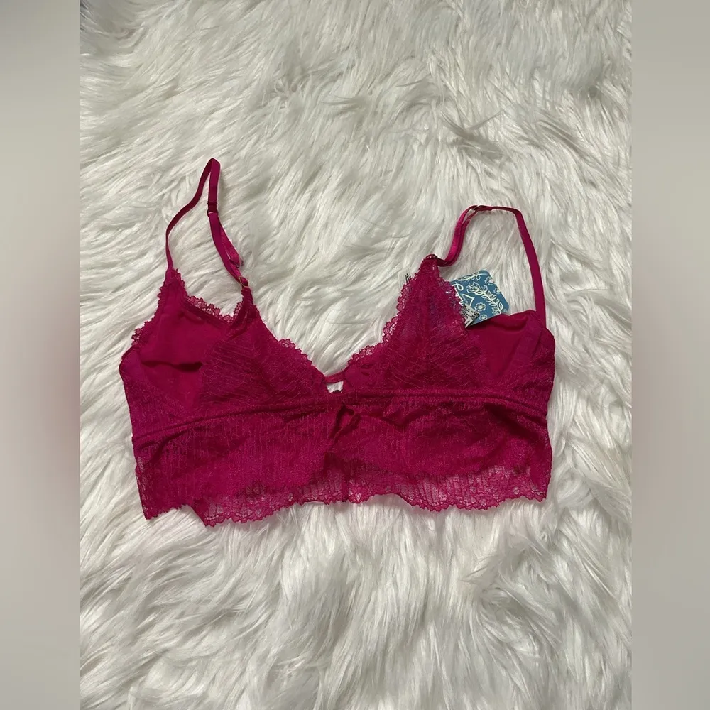 Free People alyssa underwire lace bra in fuschia fantastic - Image 6