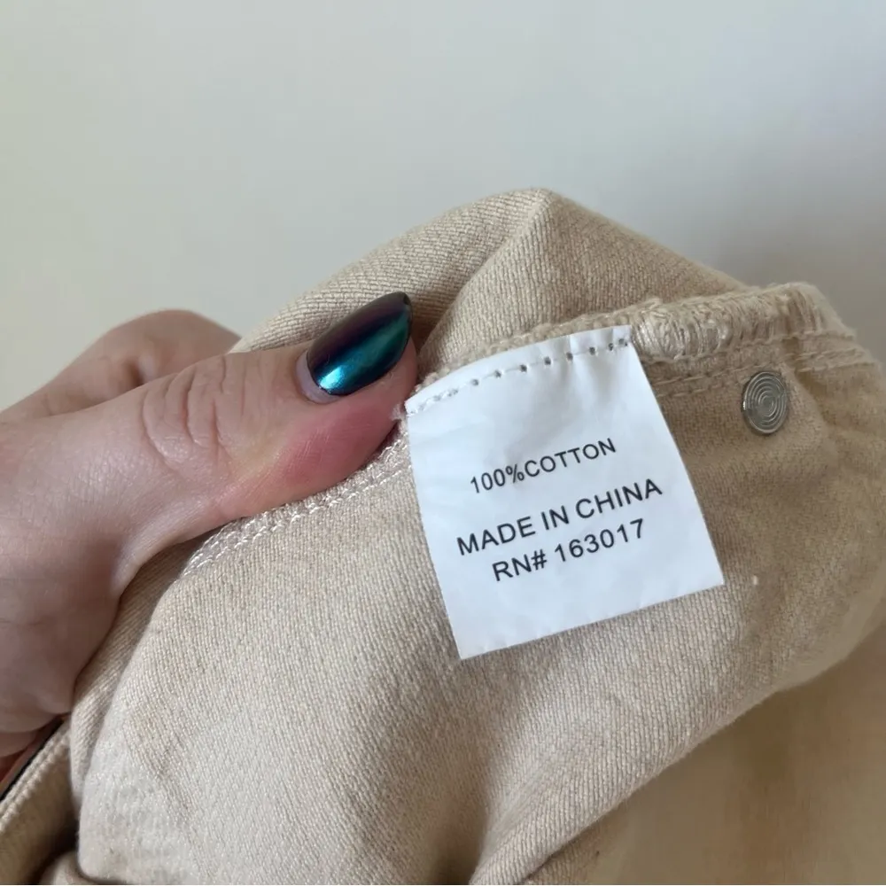 Adrianne Stone Beige Wide Leg Cargo Jeans 8 - Image 9