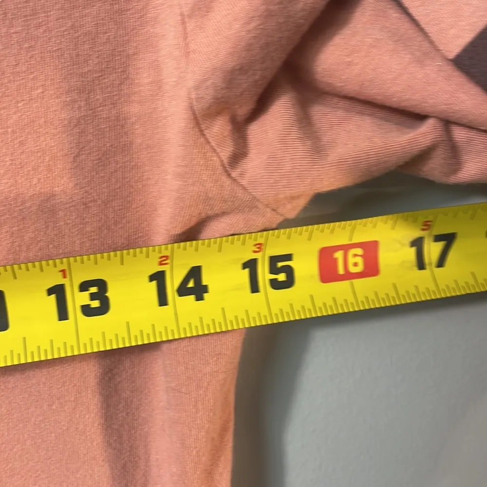 Vans XS long sleeve crop top logo shirt on peachy tone. - Image 8