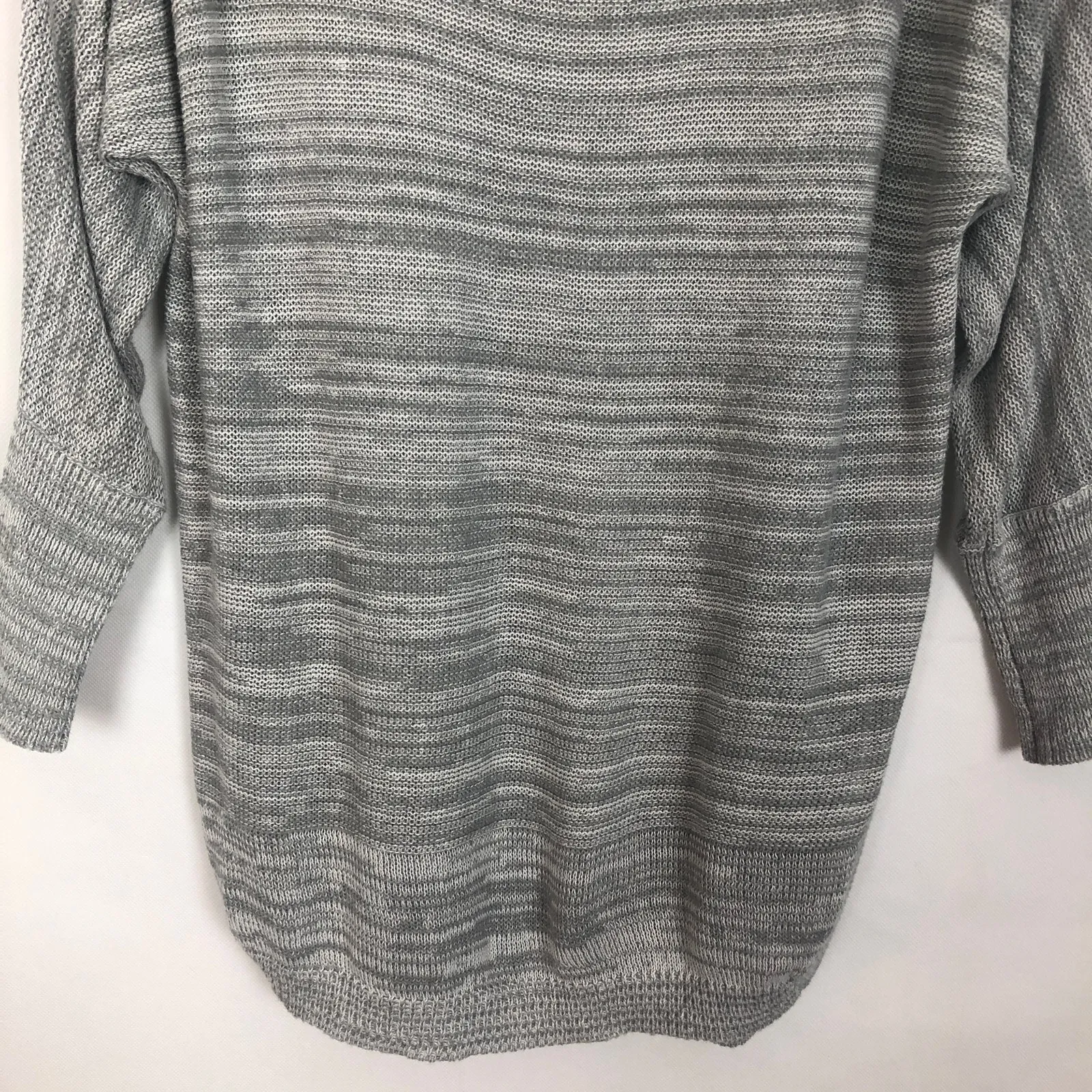 De Collection Cowl Neck Dolman Sleeve Gray Sweater - Image 4