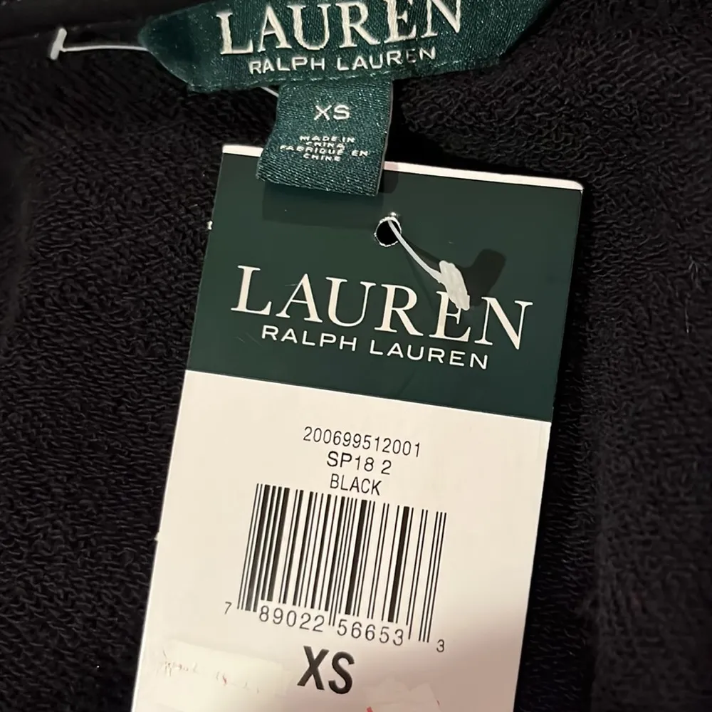 Ralph Lauren Jersey Sweatshirt Dress Short Bell Sleeves Black Size XS - Image 10