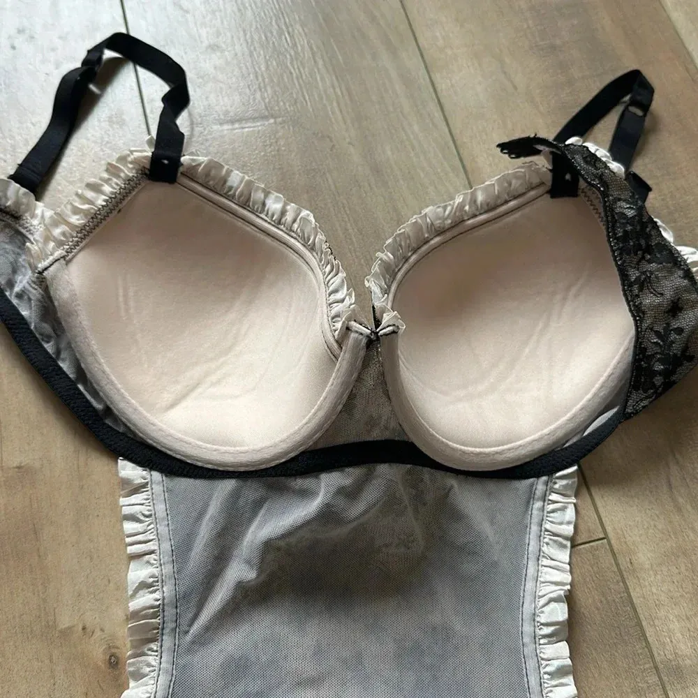 Victoria's Secret Sexy little things French Maid Baby Doll Lingerie Sz 34D - Image 8