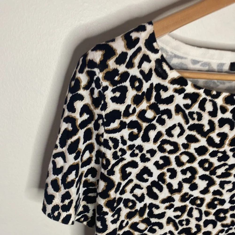 Talbots open neck pullover sweater top in abstract cheetah size M - Image 5