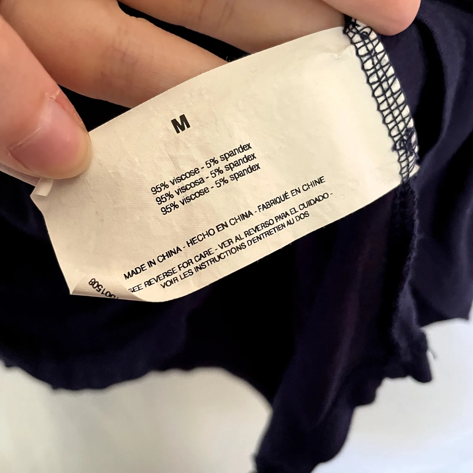 Nine West Jeans navy blue flowy sleeves summer t-shirt women's size medium - Image 5